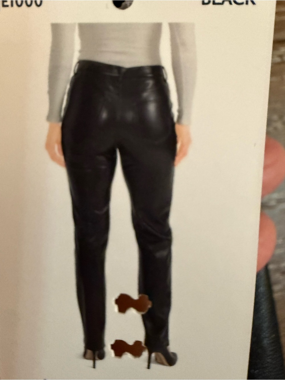 Black Faux Leather Pants
